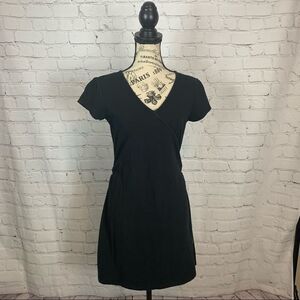 Lole black v neck dress size medium organic cotton